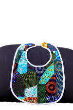 A Pair of Kitenge Waterproof Baby Bibs.