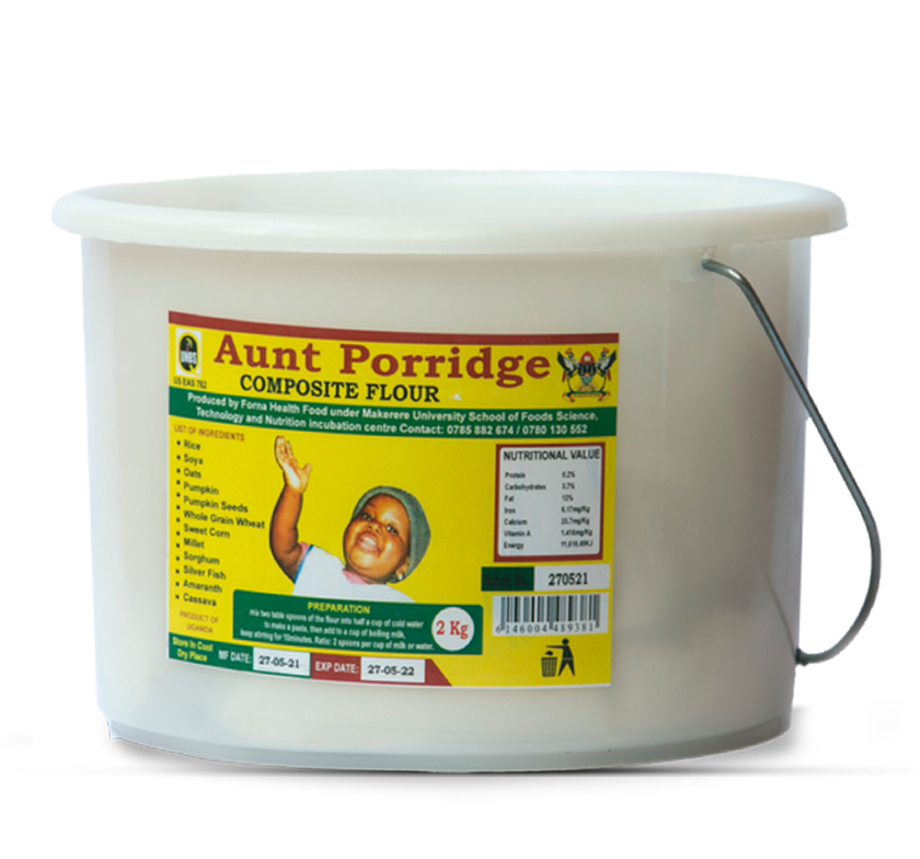 Aunt Porridge 2kg Bucket Composite Flour (PP) Green